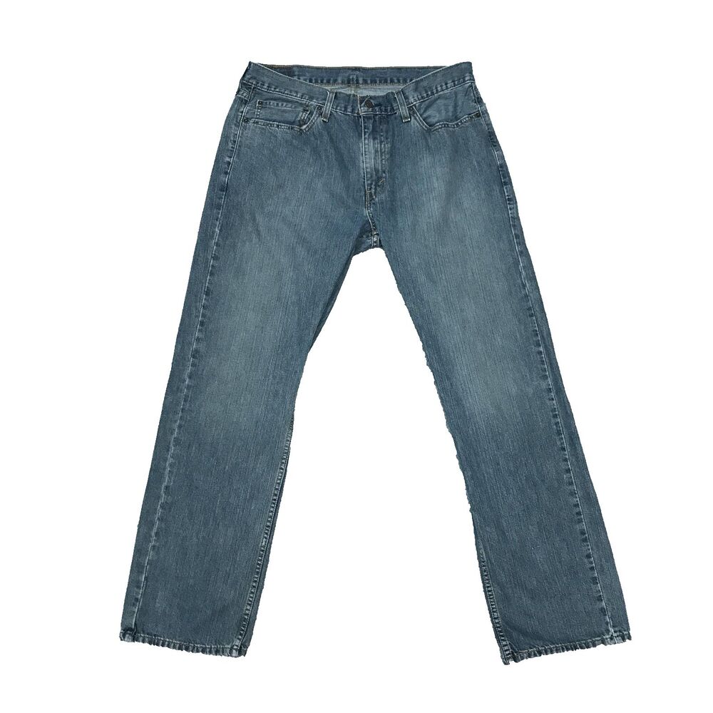 Levis 559 Jeans Mens 36x34 Blue Relaxed Straight Leg Denim Classic Medium Wash